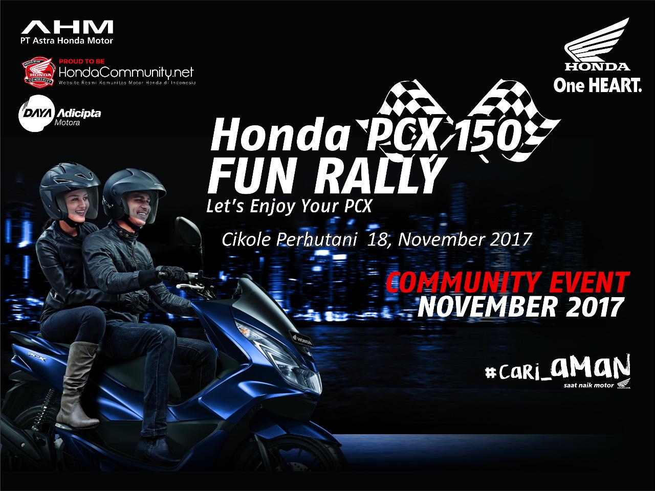 Honda Community PT DAM Bakal Gelar Honda PCX 150 Fun Rally